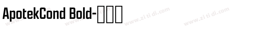 ApotekCond Bold字体转换